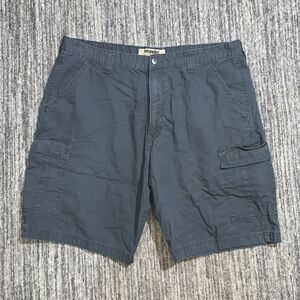 Vintage Wrangler Authentics Men's‎ Size 38 Gray Cargo Shorts Cotton